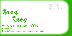 nora kapy business card